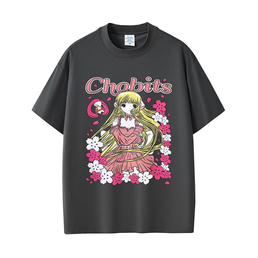 Japanese Anime Chobits Chi Graphic T-shirt Unisex Women Casual Cotton Vintage Tee Shirt Unisex Kawaii Cartoon Oversized T Shirts