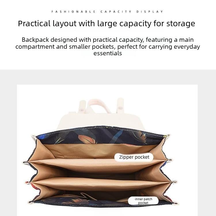Rucksack Damen Vintage College-Stil Rucksack mit großem Fassungsvermögen