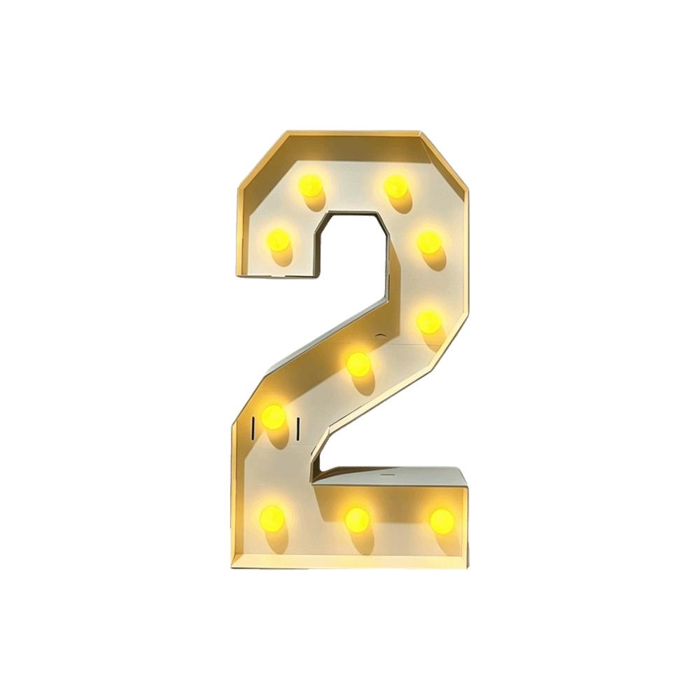 70cm Giant Giant Number Balloon Energy Saving Marquee Number Frame  Party Decorative Style-3