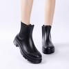 Chelsea fashion rain shoes women's platform rubber shoes environmentally friendly materials wear versatile work waterproof shoes women