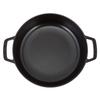 Staub Braiser Saute Pan 24cm IH Compatible Enamel Pot Pot Stylish Heat Retention Black Braiser Drop Structure Round Black [Staub Pot] Two-Handed
