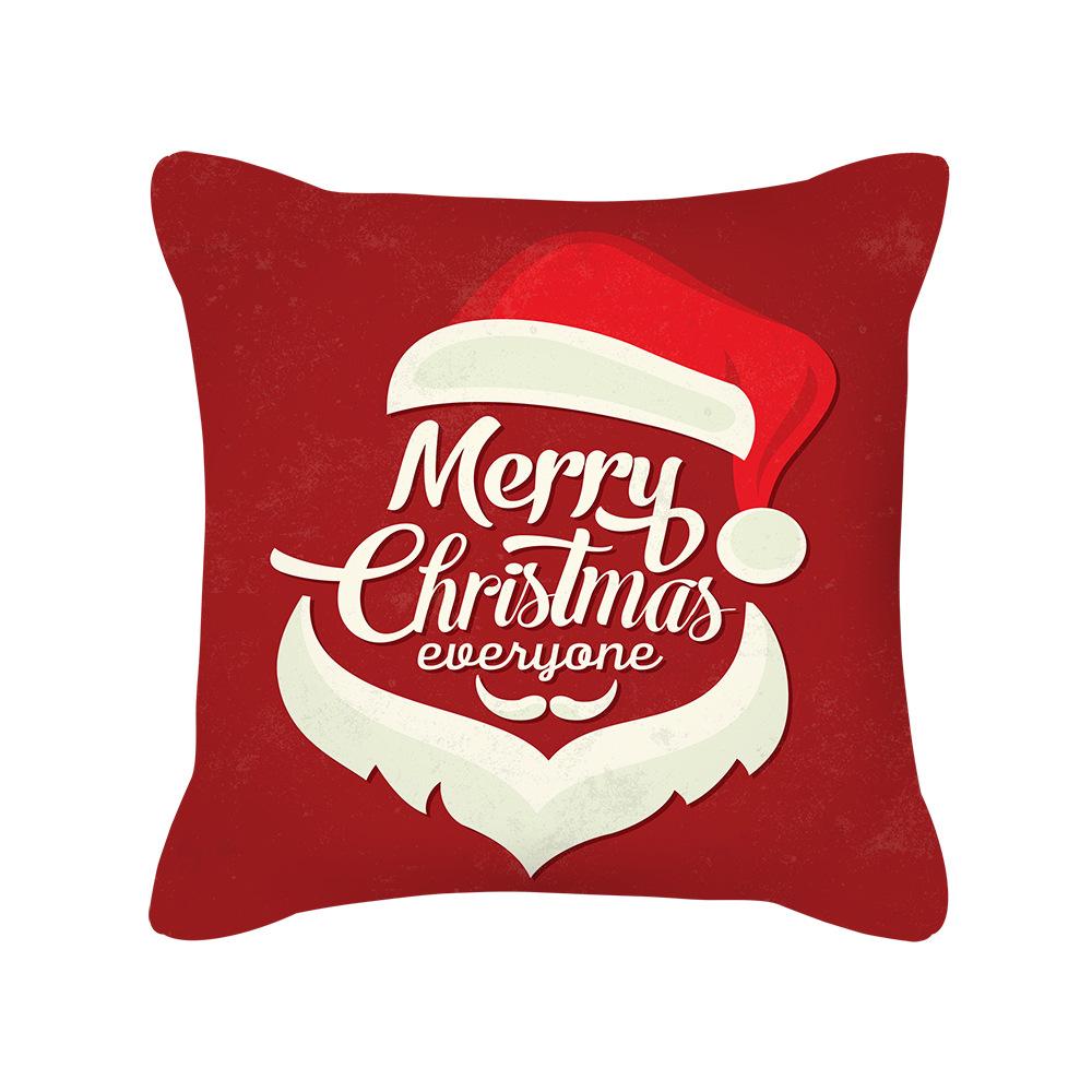 Christmas New Peach Skin Pillow Case Pillow Sofa Pillow Case Red Series Pillow