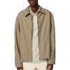 Solid Color Point Collar Zipper Long Sleeve Loose Jacket Men Jackets 491096-34