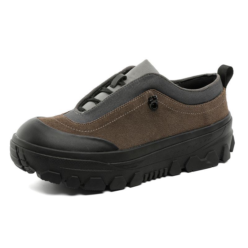 

Trend fashion camping niche design men s shoes platform heightening versatile outdoor sports leisure hiking shoes 1138-J 46 зелений