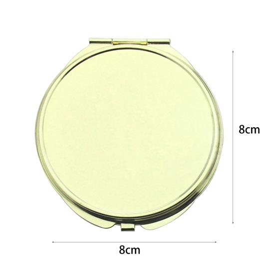 Liebe Tragbarer Kopf Katze Herz Rund Quadrat Faltspiegel Make-up Kosmetikwerkzeug