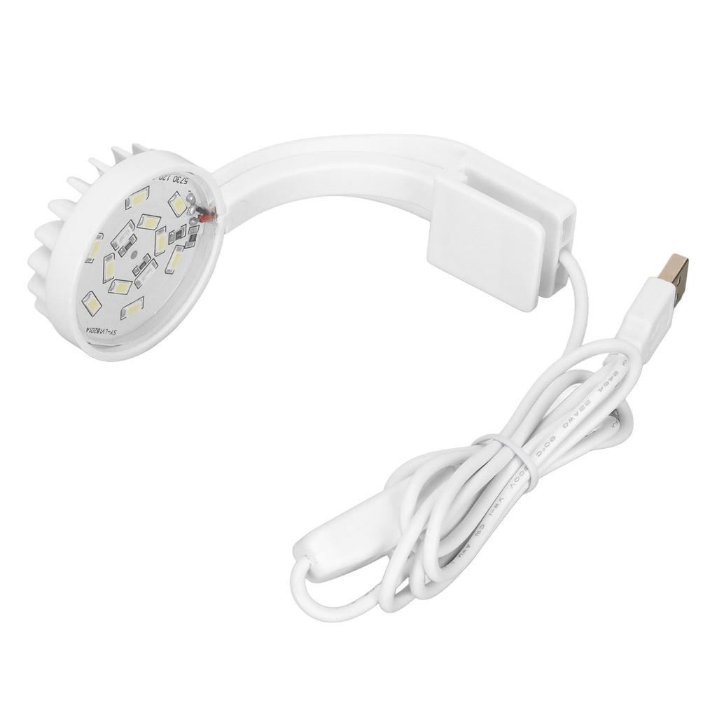 Aquarium Klemmleuchte 5W 5V 12 LEDs Blaues Weißes Licht Hohe Helligkeit Einstellbarer Winkel USB Klemme