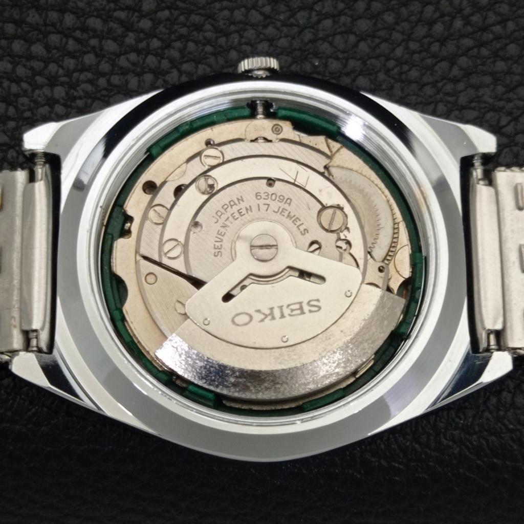 VINTAGE SEIKO 5 AUTOMATIC 6309A REFURBISHED JAPAN MENS WHITE WATCH a441714-1 Sk-a441714
