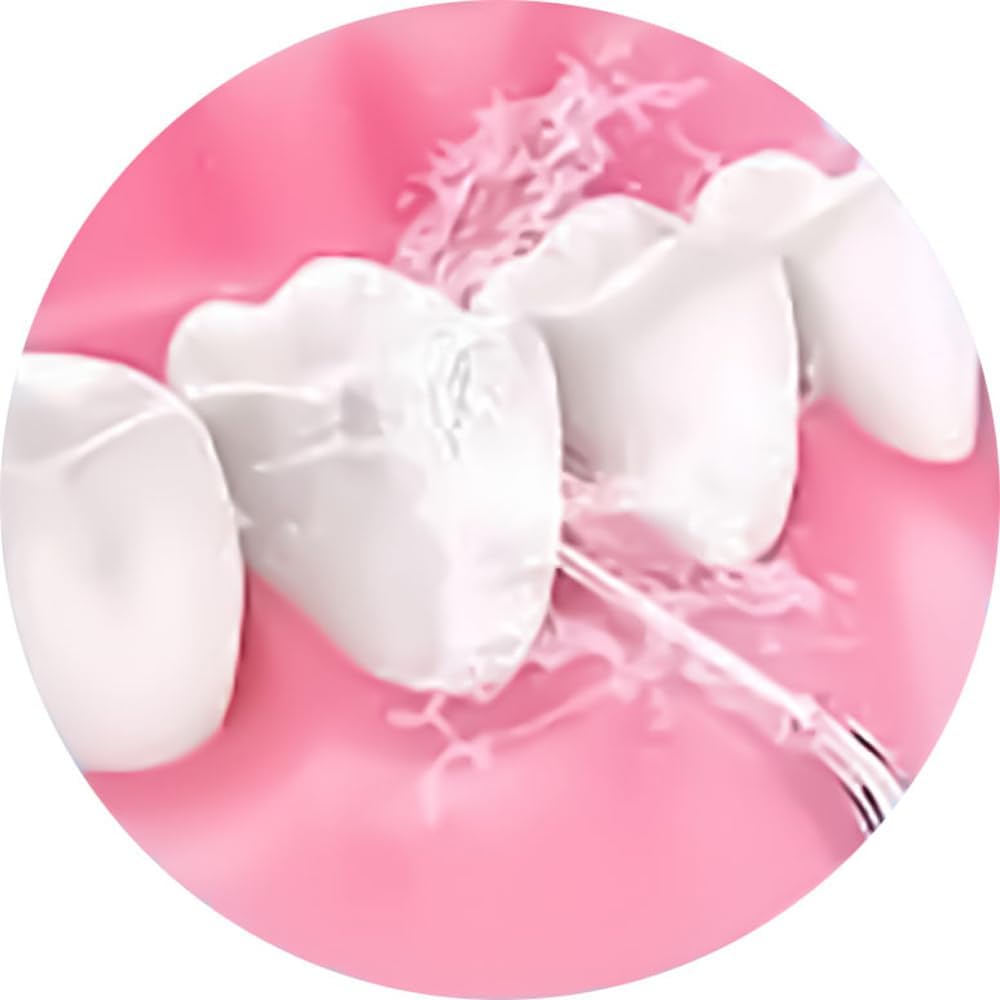 Trade One Jet Washer Oral Irrigator 99.9% Plaque Removal Portable Compact Size 4 Nozzles USB Rechargeable