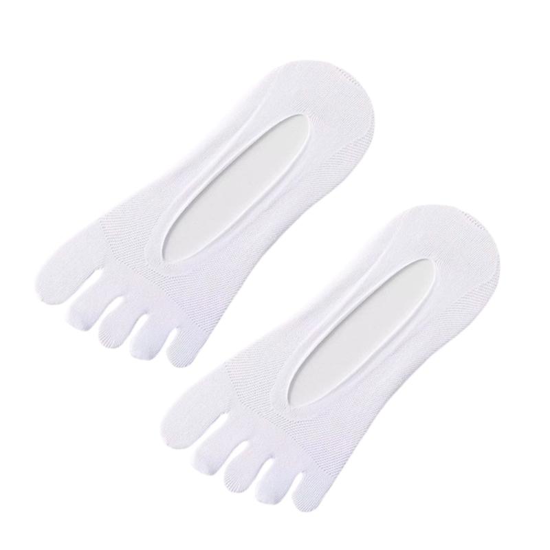 Women's No Show Toe Socks Invisible Low Cut Liner Socks with Toes Separated for Athletic Running Five Finger Socks