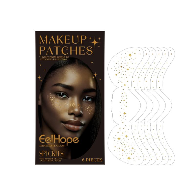 Freckle Tattoo Sticker Waterproof Face Patch Glitter Long Lasting Natural Spot for Girls Festival Cosplay Accessory