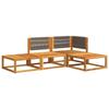VidaXL 4-piece Garden Sofa Set with Cushions In Acacia Wood and Rope 3278824