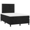 3142955 vidaXL Lit à sommier tapissier avec matelas Noir 120x200 cm Velours