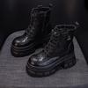Thick-soled hollow Martin boots summer new hollow breathable mesh boots punching hole Martin boots heightening women's boots