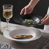 ceramic plates, dinner plates, soup plates, vegetable plates, high-grade restaurants, household round luxury pasta plates.