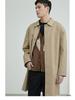 Men's Khaki Mid-Length Cityboy Trench Coat for Larger Sizes