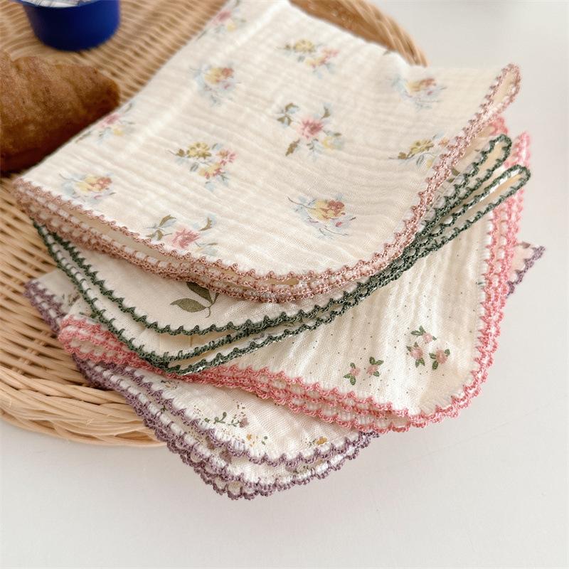 4pcs a Lot New Infant Baby Towel Pure Cotton Cute Soft Gauze Baby Washcloth for Newborns Children's Absorbent Handkerchief