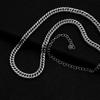 Stainless steel necklace men's titanium steel 304 cuban link compact chain fine polished necklace