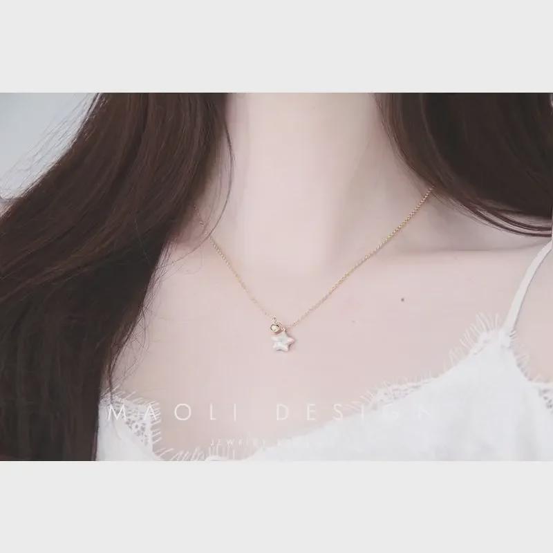 Unregelmäßige Perlenstern-Halskette – Leichter Luxus 2022 Xiaohongshu-Stil