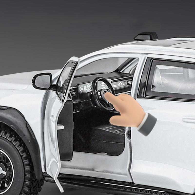 1/24 Great Wall Motor POER Pickup Alloy Diecast Off-road Vehicles Car Model Outdoor Display Collection Ornaments Birthday Gifts