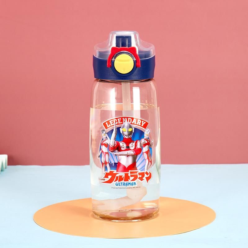 

Детские пластиковые стаканчики мультяшной серии, портативные прыгающие чашки с кольцами, летние детские чашки для детского сада для мужчин и женщин. 700ml синий