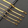 Jewelry Stainless Steel Flat Snake Chain Gold/Silver Plated Snake Link Chain Herringbone Necklace