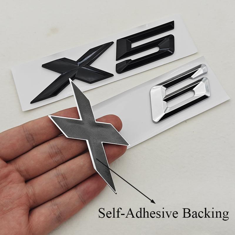 New 3D ABS Car Rear Trunk Logo X1 X3 X5 X6 X7 GT Z4 Emblem Badge Sticker For BMW U11 F39 G01 G45 F26 G02 G05 G06 G07 Accessories