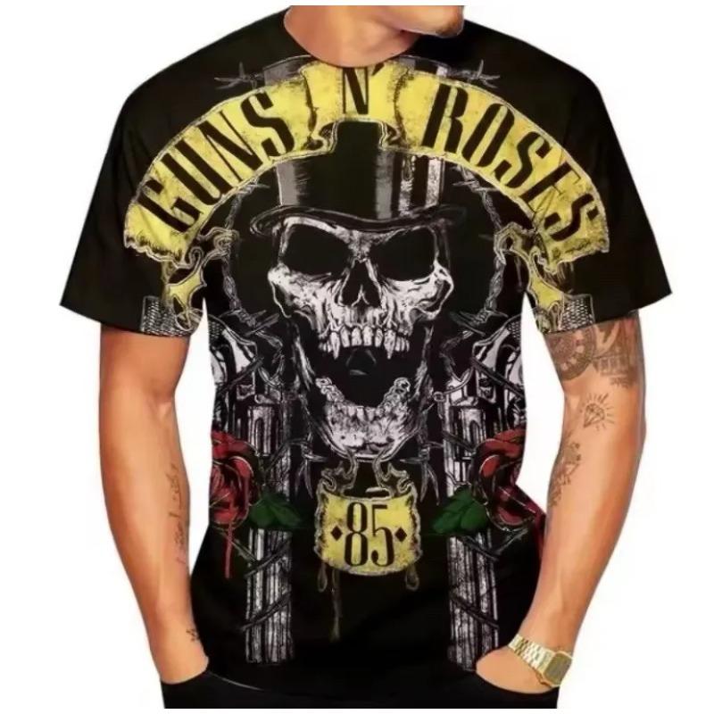 Rock Band T Shirt Guns N' Roses 3d Print T-shirt Men Women Fashion