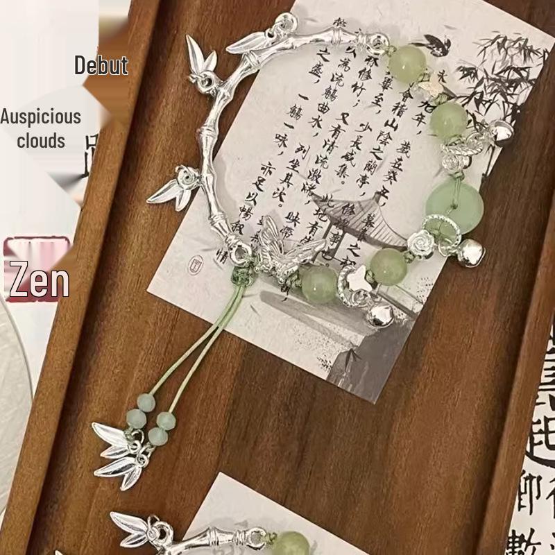 Elegant Bamboo Joint Butterfly Bracelet: Women's Stylish Ancient-Inspired Jewelry for Parties and Students