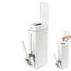 Trash Can and Toilet Brush Set Trash Cans Toilet Brush Garbage Bucket and Toilet Brush with Holder Set for Bathroom