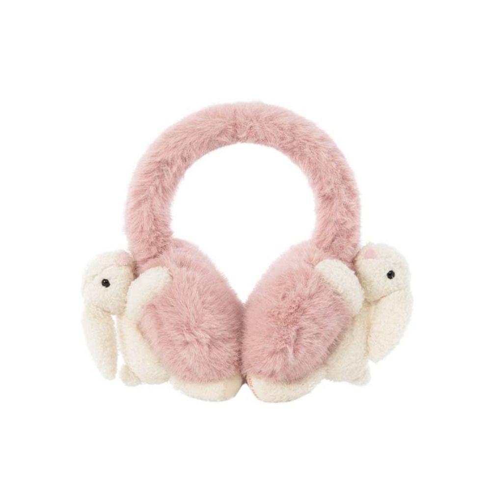 Fluffy Plush Earmuffs 3D Faux Fur Ear Warmers Kawaii Cartoon Animal Earmuffs  For Women