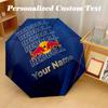 Ombrello Pieghevole Automatico 8 Coste Red Bull Racing, Personalizzato con Nome Testo, Ombrello Pieghevole Pioggia Sole Regalo