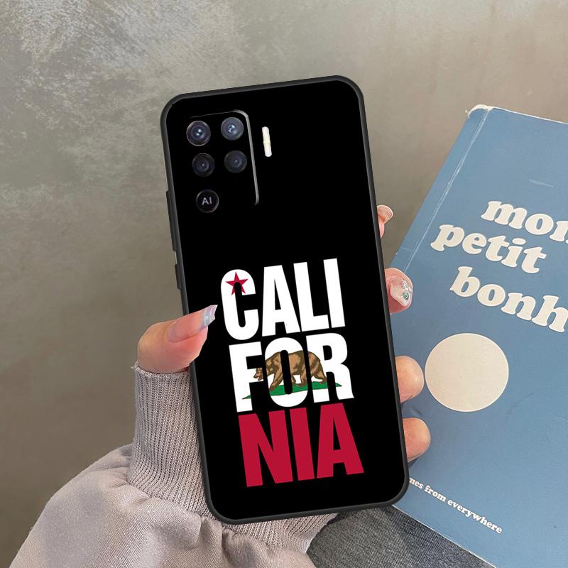 California Flag Case For Oppo A60 A40 A80 A18 A38 A58 A78 A98 A16 A76 A96 A15 A17 A77 A74 A94 A54 A57S Cover