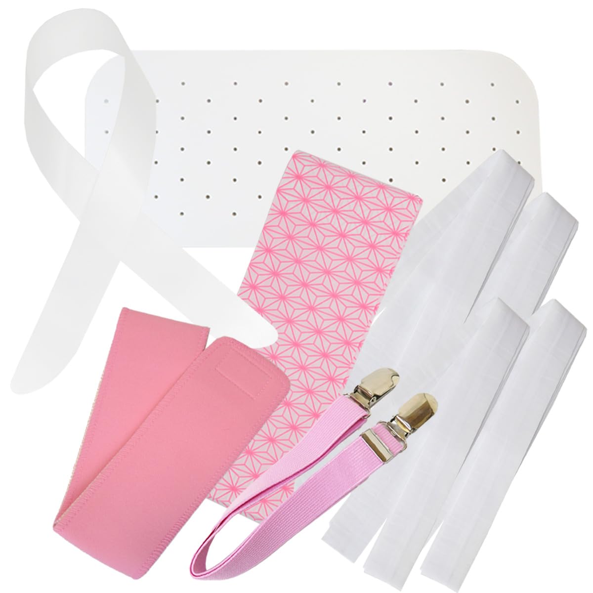

Hakama dressing accessories set (9 pieces): Yukata accessories set (free size), 4 waist ties, collar stiffener, obi board, magic belt, dressing belt,