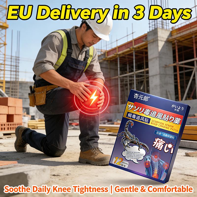 Scorpion Comfort Patch Pack 12pcs – Knee Tension Relief, Breathable Adhesive Body Strips