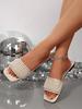 [Foreign Trade] Premium Sense Matching Skirt French Going Out On the Beach Beautiful Flat Bottom Cool Slippers Women
