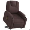 VidaXL Electric Massage Recliner Dark Brown Fabric 3204409