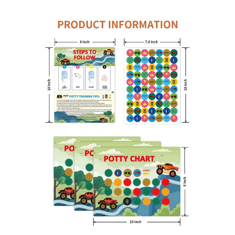 Kids Potty Training Reward Sticker Chart For Boys Girls Toilet Habit Cultivation