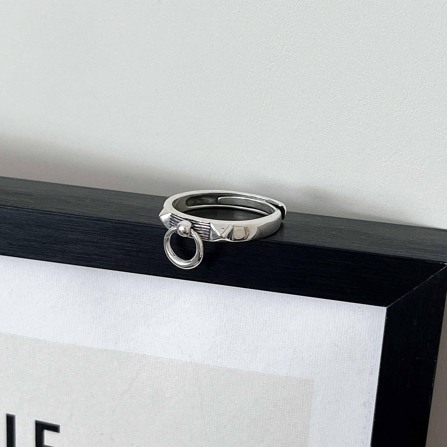 

Yinruitai S925 Стерлинговое Серебро Ретро Кольцо-Пуловер - Трендовый Нишевый Дизайн, Стиль Модного Блогера