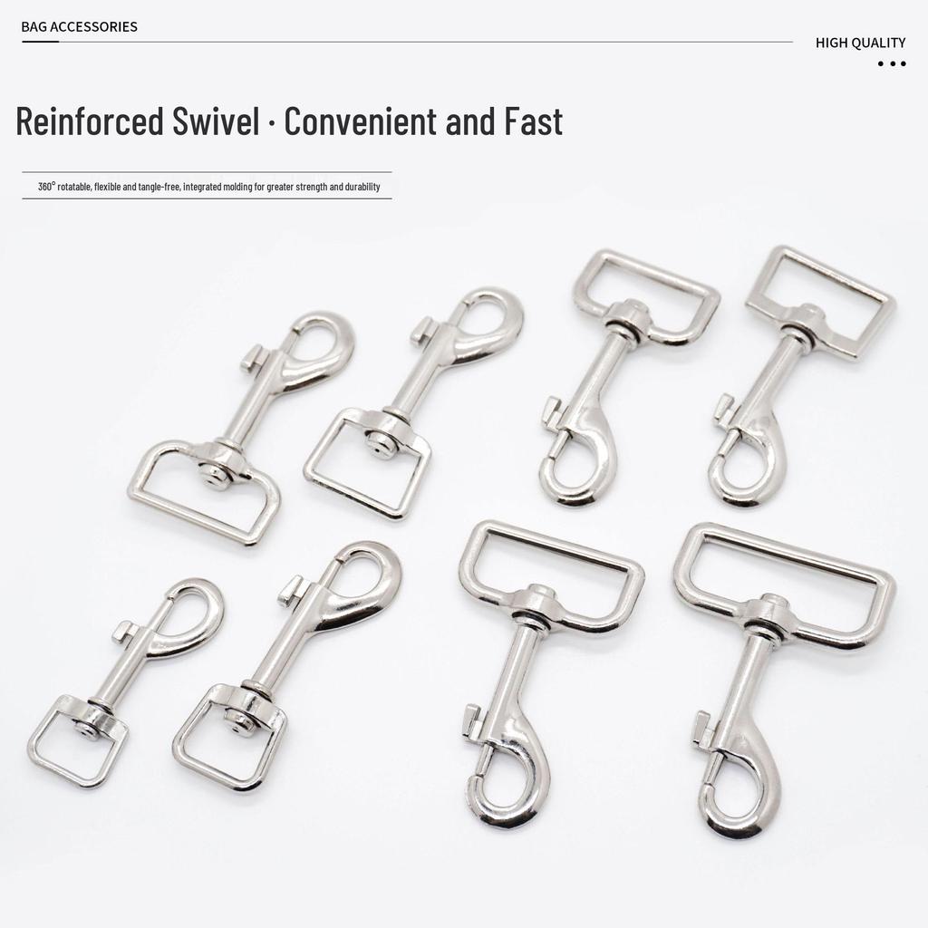 Multi-Size Zinc Alloy Swivel Lobster Snap Hook for Pet Leashes and Luggage