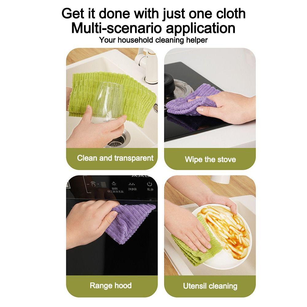 High Absorbency Kitchen Towels Reusable Cleaning Rag Multi-Purpose Tear-Towel Roll