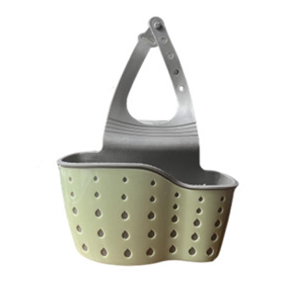 Double Layer Sink Strainer Basket Cleaning Tool Holder Hanging Faucet Sponge Shelf with Drain Holes Kitchen Accessories