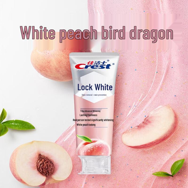 Crest Белый персик Улун Двойная эссенция Отбеливающая зубная паста