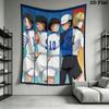 Captain Tsubasa Wall Tapestry Aesthetic Wall Hanging Printed Fabric Blanket Decorative Tapestries for Bedroom Living Room Home Decor