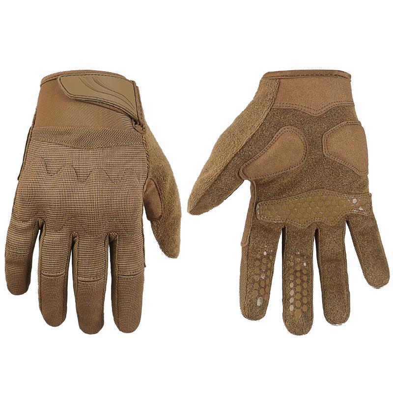 Motorcycle Anti slip Wear-resistant Mountain Climbing Anti Fall Five Finger Touch Screen Wear Resistant Military Fan Combat Gloves