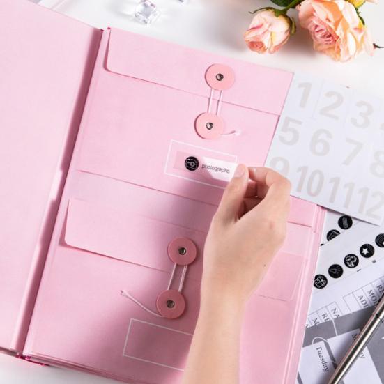 File Bag Holder with Labels And Stickers Multi-layer File Storage Bag Tear Resistant Document Organizer Office