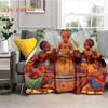 Cartoon Africa Ethiopian Custom Painting Art Soft Flannel Blanket for Bed Bedroom Sofa Picnic,Throw Blanket for Outdoors Leisure
