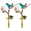 2er-Pack Dekorativer Wandhaken, Vintage Vogelform Metall-Wandhaken zum Aufhängen von Mänteln Kleidung Schlüsseln Hüten Handtüchern