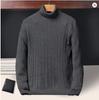 Maglioni a Dolcevita da Uomo Autunno Maglia a Righe Streetwear Caldo Maniche Lunghe Pullover Tinta Unita Stile Basic Top Casual