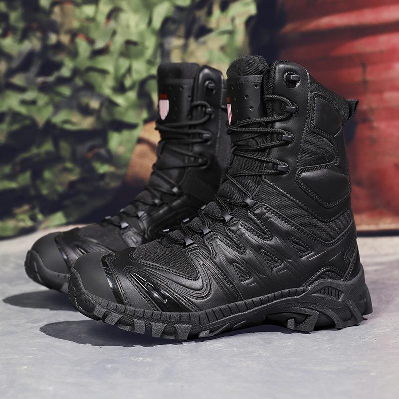 Fashion Men High-top Boots Outdoor Desert Training Shoes New Tactical Boot Fashion Casual Sport Boots for Men Non-slip Hiking Boot Botas