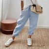 2026 Women's Cotton Linen Elastic Waist Casual Pants with Pockets